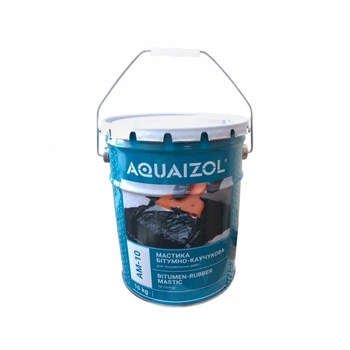 Мастика гидроизоляционная Aquaizol битумно-каучуковая (10 кг)