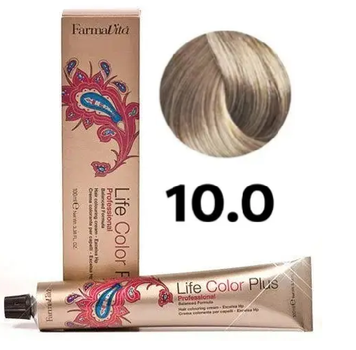 Стійка крем-фарба Farmavita Life Color Plus 10.0 Платиновий блондин 100 мл