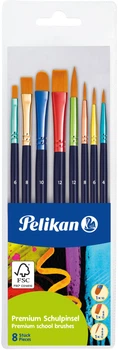 Пензлі для малювання Pelikan Premium School 8 шт синтетика (701181)