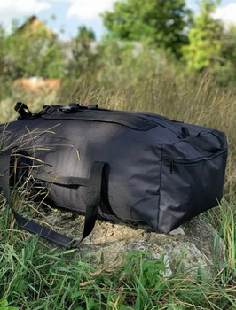 Баул 100 літрів військовий ЗСУ тактичний сумка рюкзак для речей похідний колір чорний передислокація