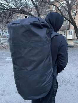Рюкзак сумка баул чорний 120 літрів ЗСУ військовий баул, баул армійський