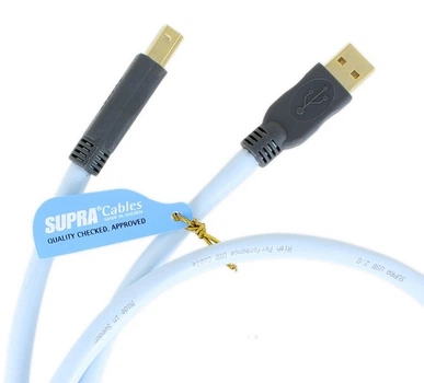 Кабель USB Supra USB2.0 A-B Blue 0.7m (1001907565)