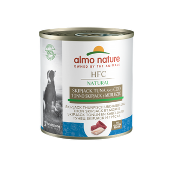 Консервированный корм Almo Nature (Альмо Натюр) для собак всех пород с полосатым тунцом и треской (290 гр.)