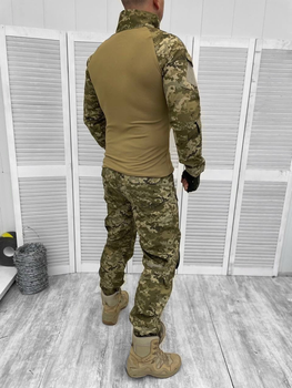 Тактичний літній військовий костюм Single Sword ( Убакс з рукавом + Штани ), Камуфляж: Піксель ЗСУ, Розмір: XXL
