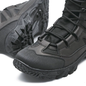 Берцы демисезонные ботинки тактические мужские, натуральна кожа и кордура, размер 40, Bounce ar. JH-0940, цвет черный