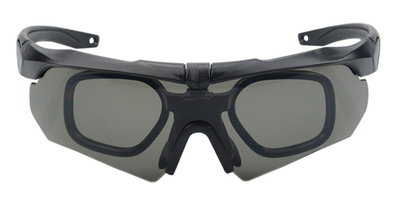 Тактичні окуляри балістичні зі змінними лінзами Black