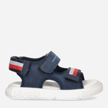 Sandały chłopięce Tommy Hilfiger Stripes Velcro Sandal T1B2-32898-1589800- 29 Niebieskie (8052578176511)