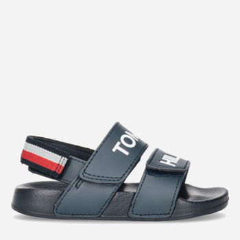 Sandały chłopięce Tommy Hilfiger Logo Velcro Sandal T1B2-32927-1172800- 33 Niebieskie (8052578177273)