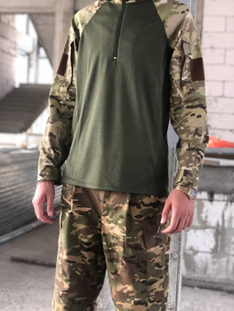 Форма демісізонна військова костюм у кольорі мультикам S (тактична сорочка убакс та штани) уніформа мультикам ЗСУ