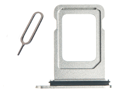 Сим лоток (слот) SIM-карты для iPhone 13 Pro Silver (+ подарок скрепка)