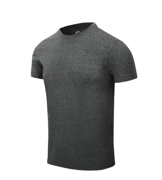 Футболка (Зауженый, Приталенный) T-Shirt Slim Helikon-Tex Black-Grey Melange L Мужская тактическая