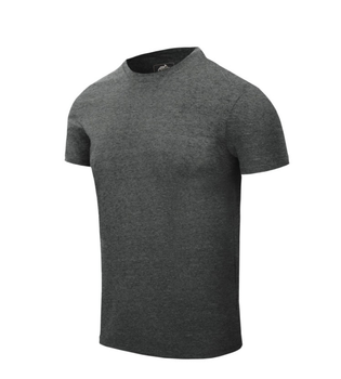 Футболка (Звужений, Приталений) T-Shirt Slim Helikon-Tex Black-Grey Melange XXL Чоловіча тактична