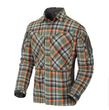 Рубашка MBDU Flannel Shirt Helikon-Tex Timber Olive Plaid XXL Тактическая