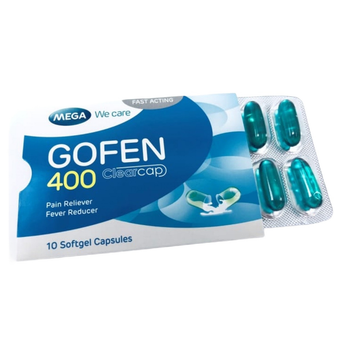 Тайські таблетки від болю і запалення Gofen (Гофен) 400 мг 10 капсул Mega (8850769021097)