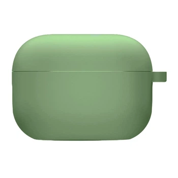 Силиконовый футляр с микрофиброй для наушников Airpods 4 Мятный / Mint