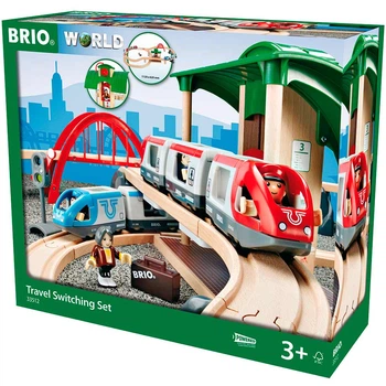 Детская железная дорога BRIO двухуровневая с вокзалом (33512)