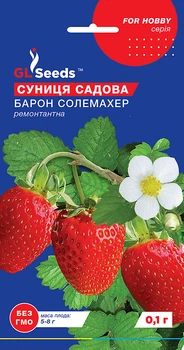 Насіння Суниця Барон Солемахер (0,1 г) ремонтантна, For Hobby, TM GL Seeds