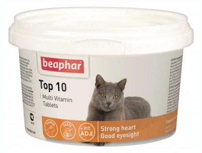 Beaphar Top 10 Cat универсальный витаминно-минеральный комплекс, 180 табл.