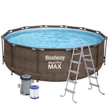Каркасный бассейн Bestway Ротанг 366 х 100 см, с фильтром и лестницей (56709)