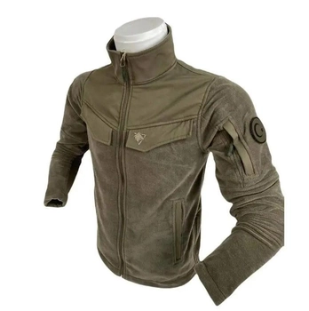 Куртка кофта флисовая тактическая олива Wolftrap Турция Размеры: 4ХL (58)