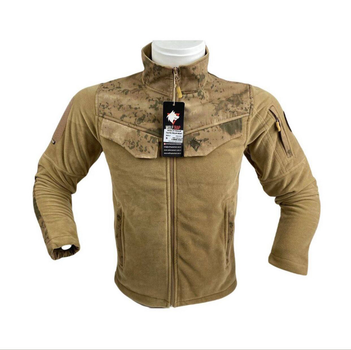 Куртка кофта флисовая тактическая Койот Wolftrap Турция Размер: XL (52)