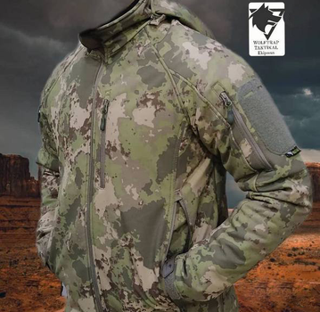 Тактическая зимняя куртка SOFTSHELL MULTICAM Wolftrap Размер: 4XL (58) Хаки