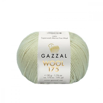 Пряжа Gazzal Wool 175 344-Светло-зеленый
