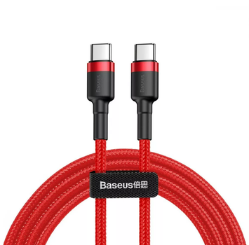 Кабель для зарядки Baseus CATKLF-AL91 Cafule 100W Type-C to Type-C, 2м red/black
