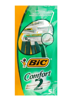 Набір бритв без змінних картриджів bic comfort 2 (5 шт) (3086127500163)