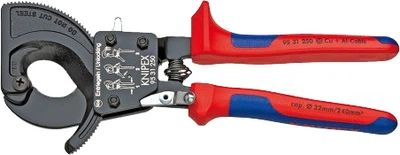 Ножницы для резки кабелей Knipex по принципу трещотки 250 мм (95 31 250)