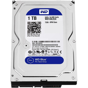 Жесткий диск Western Digital Blue 1TB 7200rpm 64MB WD10EZEX 3.5" SATAIII