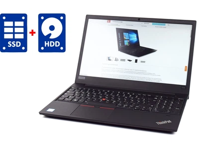 Ноутбук Lenovo ThinkPad E580 / 15.6" TN / Core i3-7020U (2(4) ядра по 2.3GHz) / 8GB DDR4 / 128GB SSD + 500GB HDD / HD Graphics 620 / WebCam / Win 10 Pro б/в