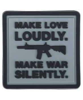 Шеврон/патч для военнослужащих KOMBAT UK Make Love Loudly Patches 5x5см (OPT-1441)