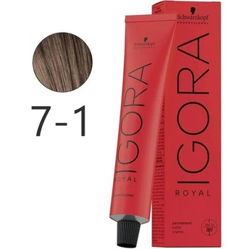 Крем-краска для волос Schwarzkopf Igora Royal 7-1 Средне-Русый Сандре 60 мл