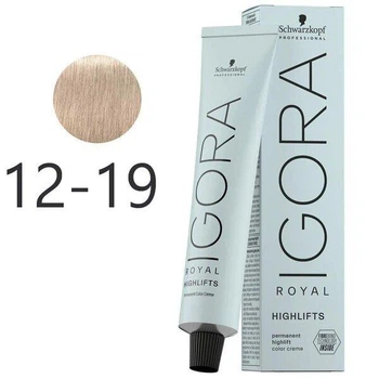Крем-краска для волос Schwarzkopf Igora Royal Highlift 12-19 Специальный Блондин Фиолетовый Сандре 60 мл