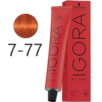 Крем-краска для волос Schwarzkopf Igora Royal 7-77 Средне-Русый Медный Экстра 60 мл