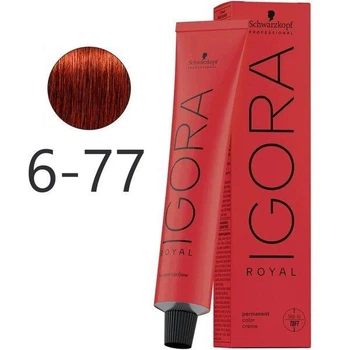 Крем-краска для волос Schwarzkopf Igora Royal 6-77 Темно-Русый Медно-Коричневый 60 мл