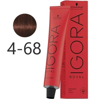Крем-краска для волос Schwarzkopf Igora Royal 4-68 Светло-Коричневый Шоколадно-Красный 60 мл