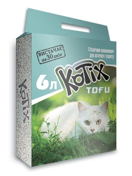 Наполнитель для кошачьего туалета Kotix Тофу Classic Соевый комкующий 2.55 кг (6 л) (6972345440022)
