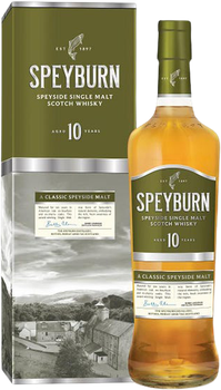 Виски односолодовый Speyburn 10 лет выдержки в подарочной упаковке 1 л 46% (5010509021067_G_5010509881272)