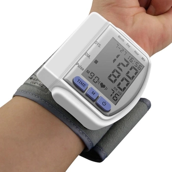 Тонометр автоматический на запястье KWL-W01 цифровой измеритель кровяного давления и пульса Белый