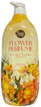 Гель для душа с ароматом фрезии и жасмина Aekyung Shower Mate perfumed freesia & jasmine 900 мл (8801046259856)