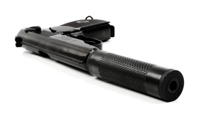 Пістолет під патрон флобера СЕМ ПМФ-1 з "бойовим" магазином та подовжувачем ствола