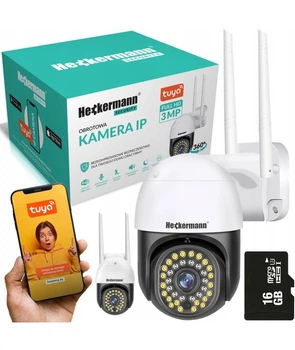 Уличная поворотная IP-камера видеонаблюдения Wi-Fi Heckermann C19 + карта 16 ГБ