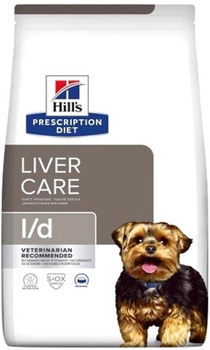 Sucha karma dla psów Hills PD Liver l/d, na zaburzenia wątroby 10kg (052742042459)