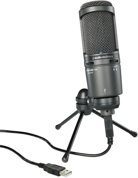 Микрофон конденсаторный Audio-Technica AT2020USB+ Серый + тренога