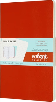 Блокнот Moleskine Volant 13х21 см 240 страниц в линию Коралл Аква 2 шт (8058647620527)