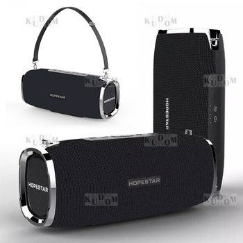 Потужний портативний бездротовий Bluetooth колонка Нореstаr А6 з функцією PowerBank блююуз для телефону, 35W Чорна
