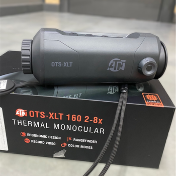 Тепловізійний монокуляр ATN OTS-XLT 2-8х 160x120, дистанція виявлення 670м, тепловізор ATN OTS-XLT 160