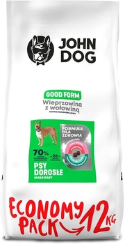 Sucha karma dla psów John Dog Good Form Adult Wieprzowina z wołowiną 12 kg (5903246849950)